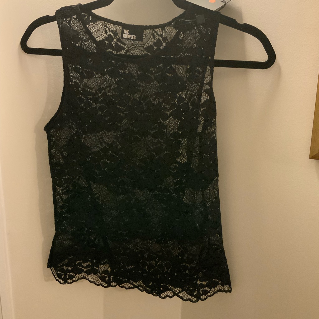 The Kooples Black Lace Tank Top
